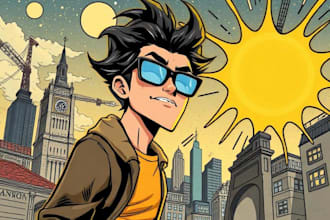 do comics book pages, illustrations