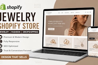 design jewelry shopify store jewelry website fashion store dropshipping store