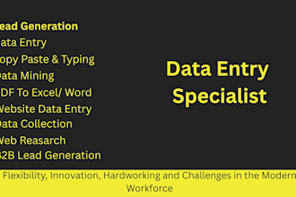 do accurate data entry, web research, and b2b lead generation