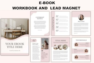 design ebook, workbook, lead magnet and canva template