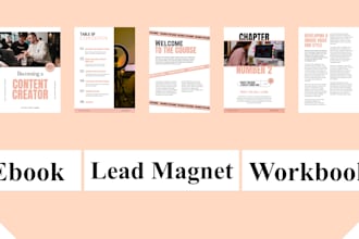 design ebook, workbook and lead magnet