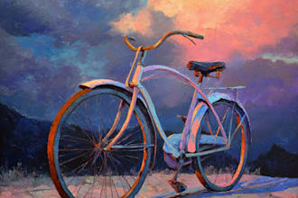 paint your cycle oil painting style