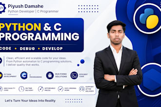 do python, c programming and data analysis projects for you