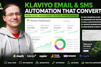 set up klaviyo email marketing and SMS automation for shopify store