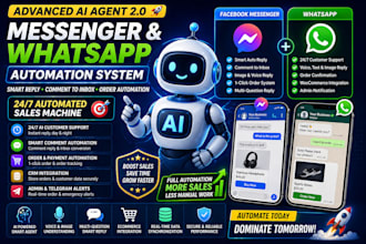 create advanced ai agent for messenger and whatsapp automation