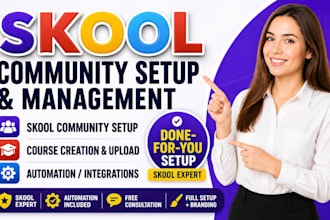 build and manage a high converting skool community and course