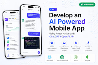 develop an ai powered mobile app using react native with chatgpt or openai API