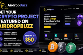promote your crypto project with sponsored airdrop listing