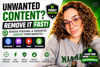 help remove personal or unwanted content, images, data removal from websites