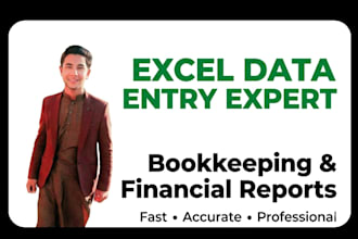 do excel data entry bookkeeping and financial reports
