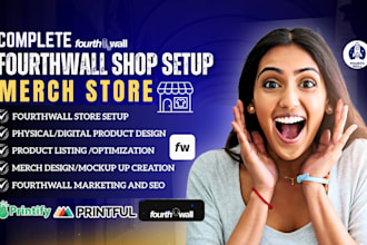 setup fourthwall website on fourthwall merch pod  store merch design fourthwall