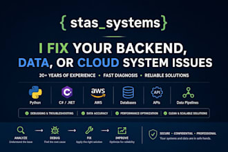 fix your backend, data, or cloud system issues
