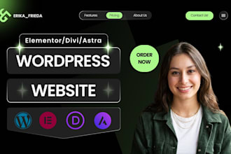 design wordpress website with elementor, divi, ionos wordpress website, astra