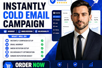setup instantly cold email campaign warmup deliverability inbox rotation