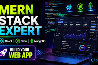 be your mern stack web app developer for custom react node applications