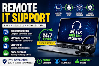 provide IT support and network troubleshooting remotely
