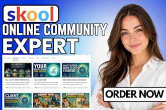 setup skool online community skool credit repair skool online course creation