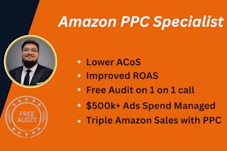 be you amazon ppc specialist and manage sponsored ads