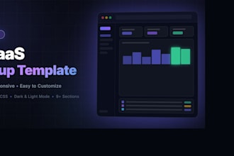 develop a modern saas landing page for your startup