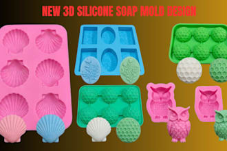 design 3d silicone mold, resin, injection, chocolate, soap, stl mold
