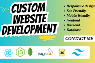 develop a custom  website using node js and modern UI
