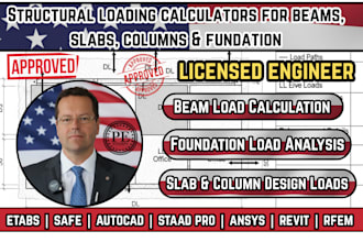 do accurate structural load calculations for beams, slabs, columns, foundations