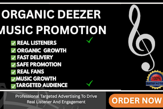 do organic deezer music promotion deezer playlist promotion deezer streams