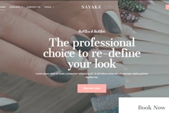 design wix nail technician website manicure pedicure appointment booking website