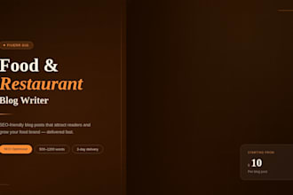 write SEO friendly blog posts for your food and restaurants