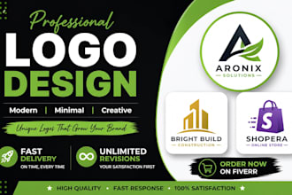 design modern logo and banner for your business