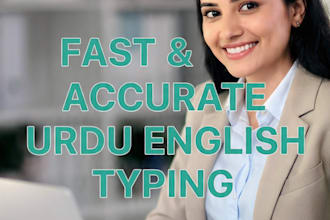 do fast urdu english typing, data entry, pdf to word in 24hr