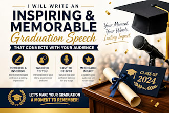 write an inspiring  graduation speech that connects with your audiences