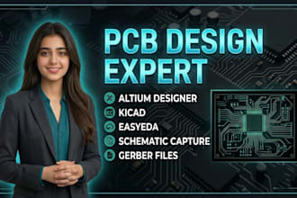 design pcb in kicad, altium designer and easyeda with gerber files