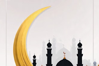 elegant eid mubarak and social media post design in canva