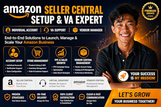 setup individual seller central account seller central VA amazon vendor manager