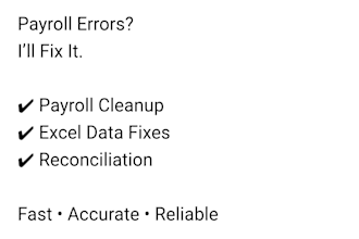 fix payroll mistakes, set up payroll, and ensure tax compliance