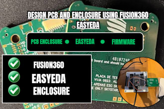 design pcb and enclosure using fusion360 easyeda