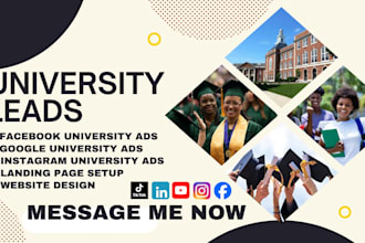 10x university leads college leads education leads school leads via facebook ads