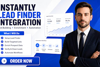 setup instantly lead finder integration list building enrichment automation