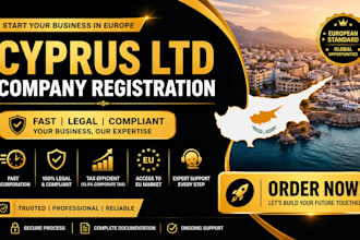 register your cyprus ltd company with full legal compliance  fast incorporation