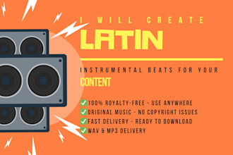 produce latin instrumental beats for you