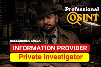 do accurate osint investigation as a private investigator