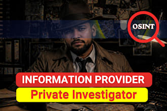 do accurate osint investigation as a private investigator