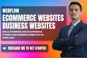 build webflow ecommerce website, webflow business website, webflow developer