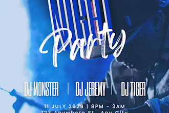 design a modern nightclub event poster in 24 hours