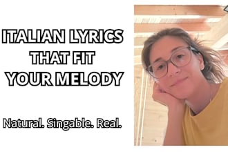 italian lyrics adapted to your melody pop dance song