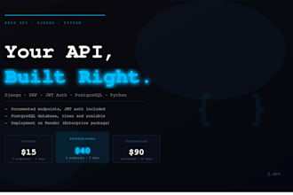 develop a fast and secure django rest API whit jwt auth