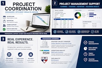 manage projects, schedules, admin tasks, and reporting