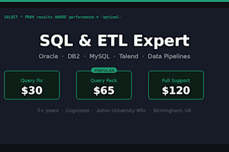 write, fix, and optimise your sql queries and etl data pipelines