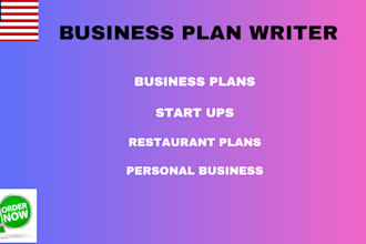 write a professional business plan for startups investor